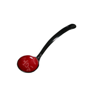 23-504 : Lacklöffel für Suppen, schwarz/rot, 16 cm