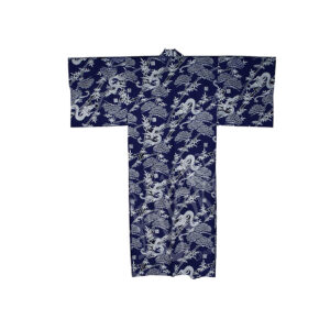 56-145 : Yukata Dragon, blau, 54"