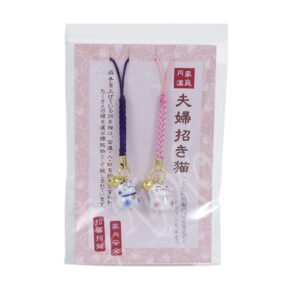 61-398: 2 kl. Maneki, rosa & blau, 9 cm