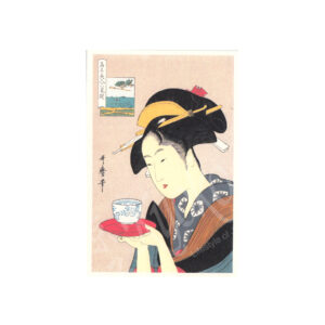 65-265d : Postkarte UkiyoE Okita Geisha