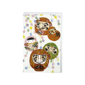 65-314: Briefkarte 5 bunte Daruma