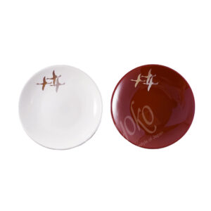 20-302 : Teller-Set Tsuru, je 1 Teller rot & weiß