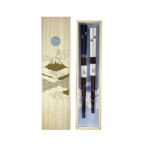 63165-5 : 2 Hashi-Set Pair, Holzstäbchen lackiert, schwarz / weiß