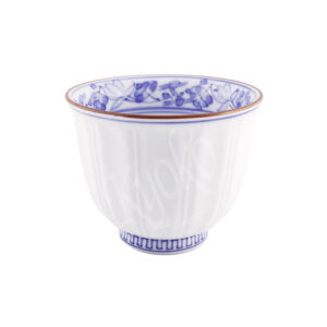 10-107: 5 Teecups im Set Korin Fuchi Karakusa, weiß, ø = 8 cm; H = 6,5 cm