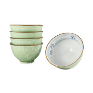 10-267: 5 Teecups im Set Hana grün