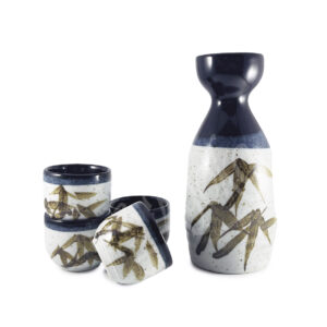 10-851: 1:4 Sake Set Susuki (F) 250 ml, (C) ø = 5 cm; H = 4,1 cm 40ml