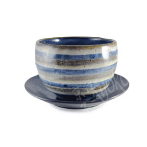 21-214: Teecup mit Unterteller, grün