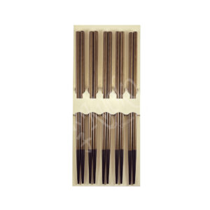 22-462: 5 Pr. Essstäbchen Set Braun